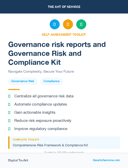 Governance risk reports and Governance Risk and Compliance Kit