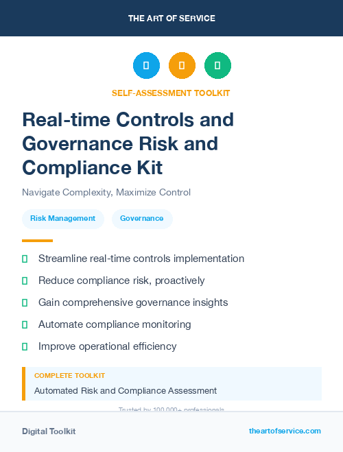 Real-time Controls and Governance Risk and Compliance Kit