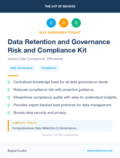 Data Retention and Governance Risk and Compliance Kit