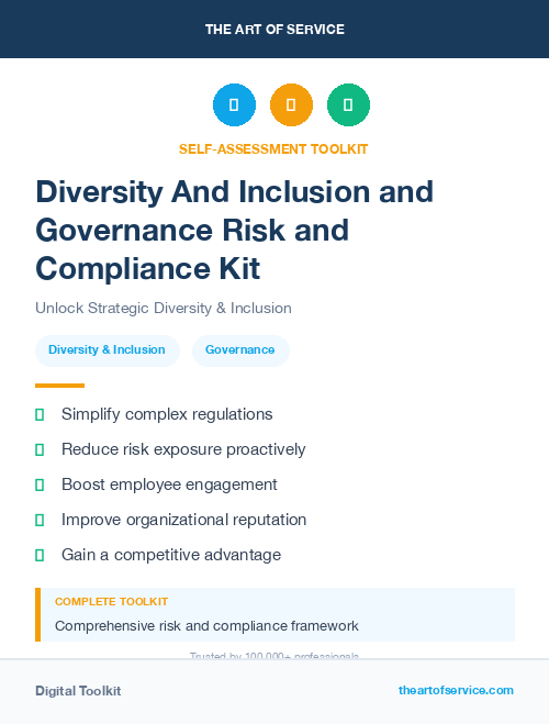 Diversity And Inclusion and Governance Risk and Compliance Kit