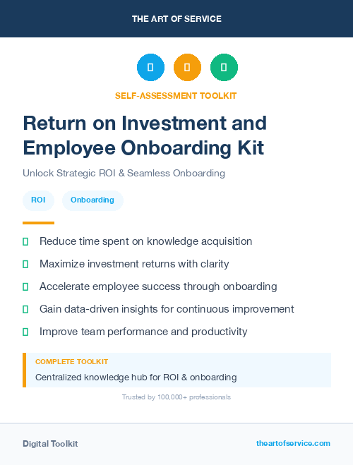 Return on Investment and Employee Onboarding Kit