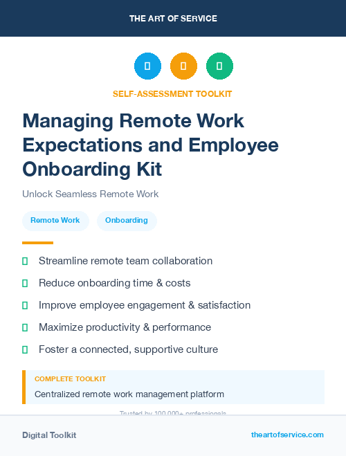 Managing Remote Work Expectations and Employee Onboarding Kit