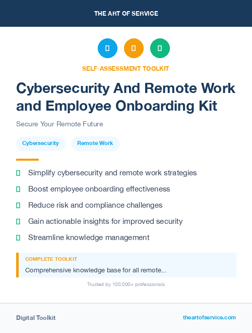 Cybersecurity And Remote Work and Employee Onboarding Kit