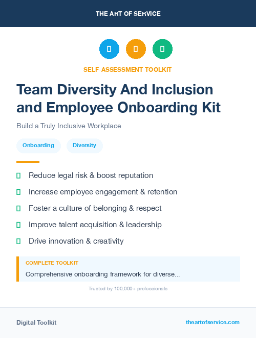 Team Diversity And Inclusion and Employee Onboarding Kit