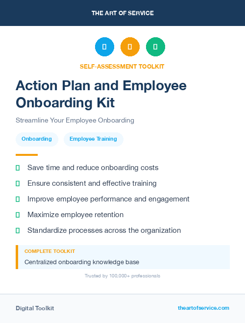 Action Plan and Employee Onboarding Kit