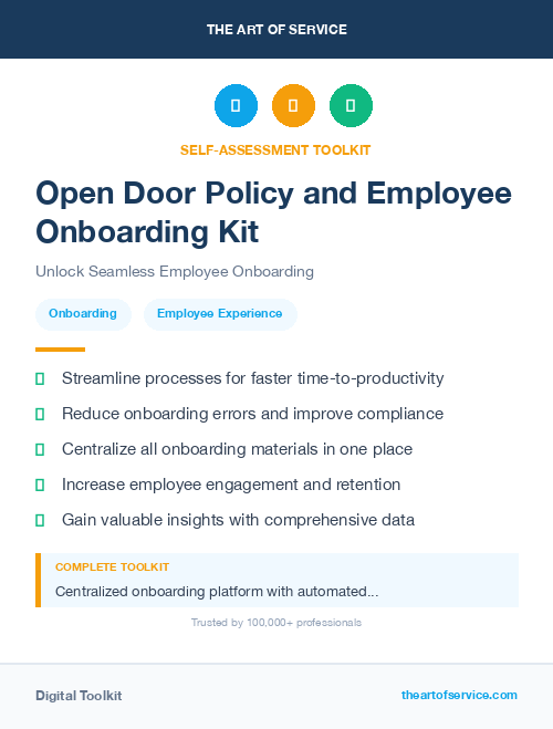 Open Door Policy and Employee Onboarding Kit