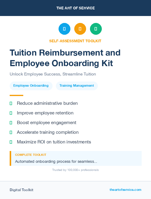Tuition Reimbursement and Employee Onboarding Kit