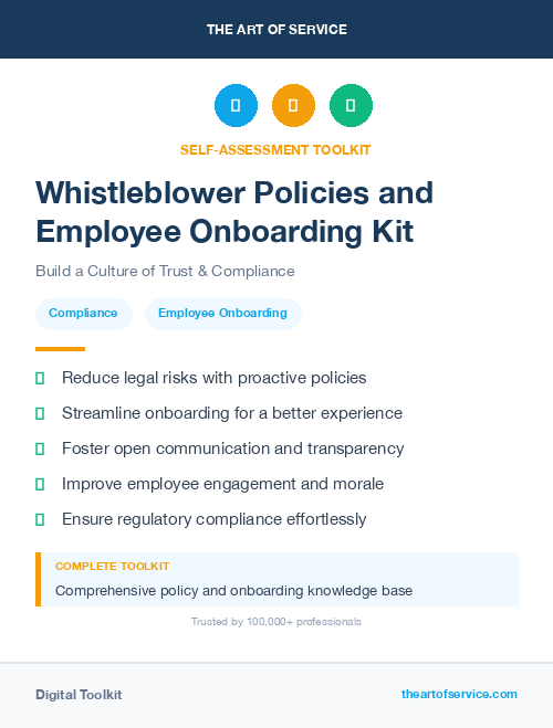 Whistleblower Policies and Employee Onboarding Kit
