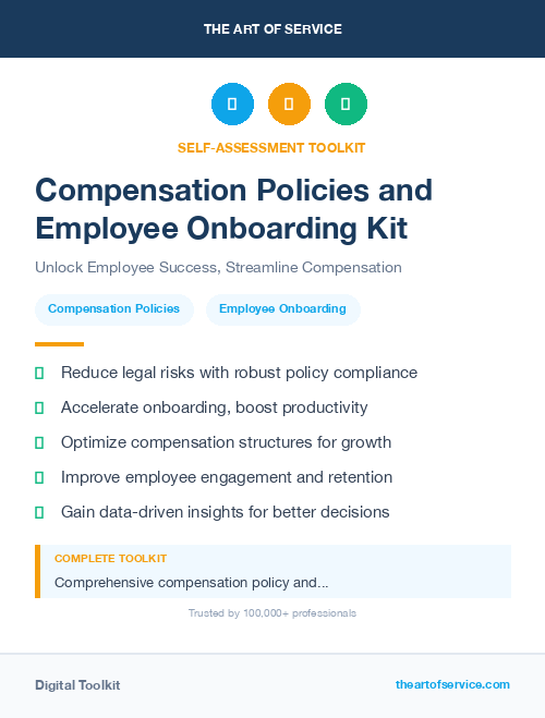 Compensation Policies and Employee Onboarding Kit