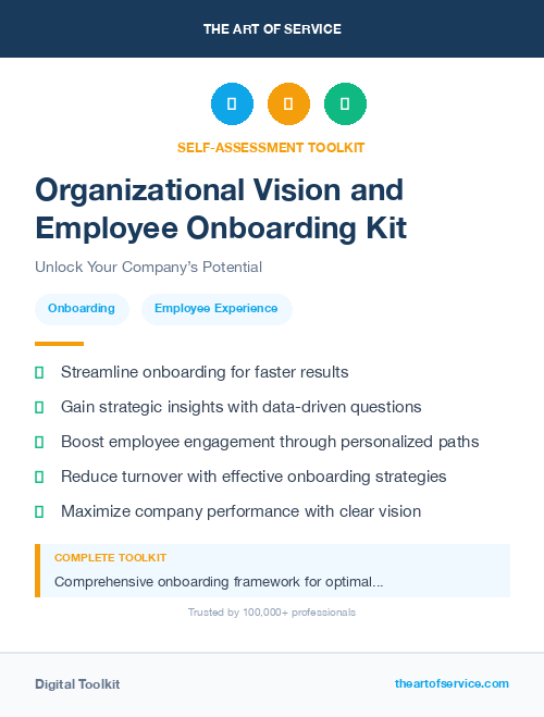 Organizational Vision and Employee Onboarding Kit