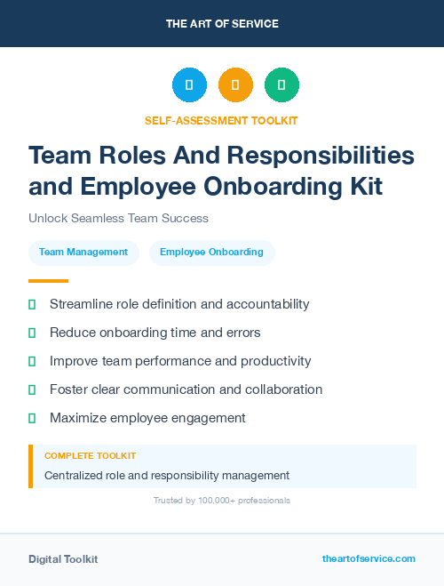 Team Roles And Responsibilities and Employee Onboarding Kit
