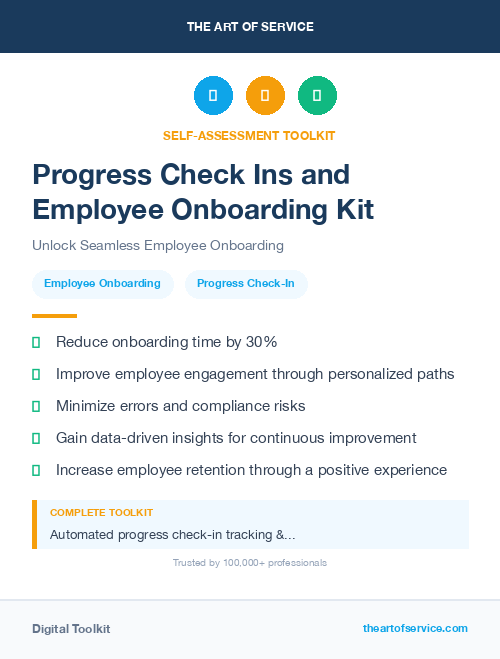 Progress Check Ins and Employee Onboarding Kit