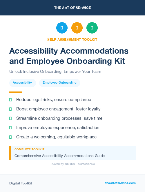 Accessibility Accommodations and Employee Onboarding Kit