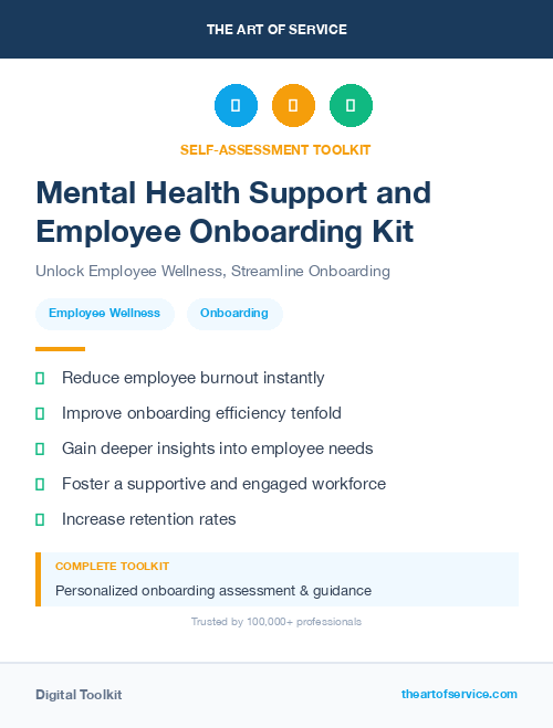 Mental Health Support and Employee Onboarding Kit