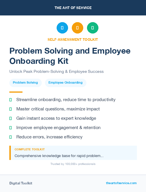 Problem Solving and Employee Onboarding Kit