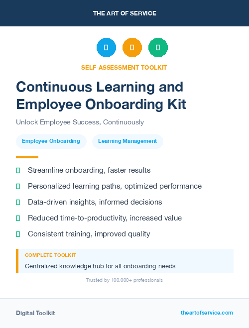 Continuous Learning and Employee Onboarding Kit