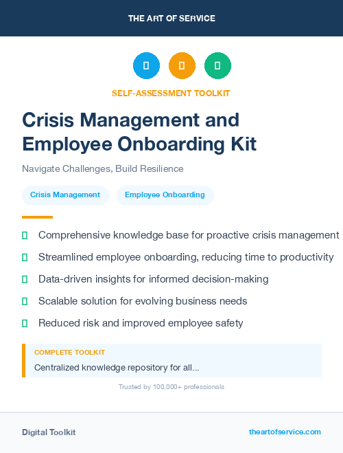 Crisis Management and Employee Onboarding Kit