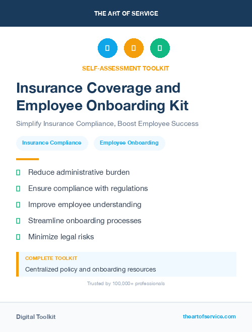 Insurance Coverage and Employee Onboarding Kit