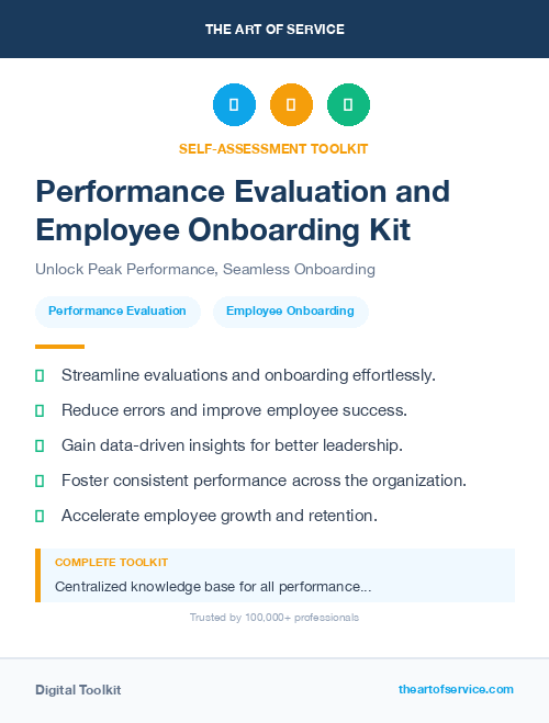 Performance Evaluation and Employee Onboarding Kit