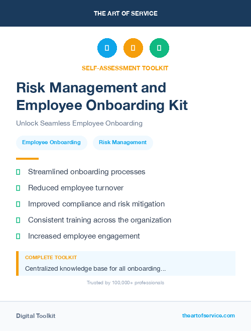 Risk Management and Employee Onboarding Kit