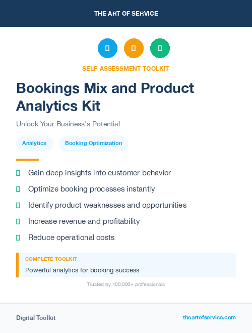 Bookings Mix and Product Analytics Kit