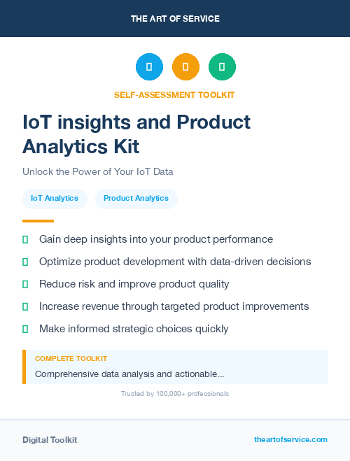 IoT insights and Product Analytics Kit