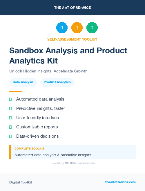 Sandbox Analysis and Product Analytics Kit