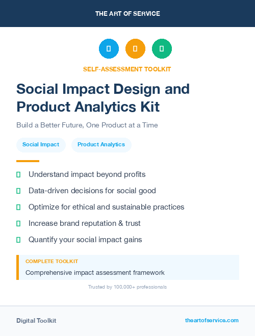 Social Impact Design and Product Analytics Kit