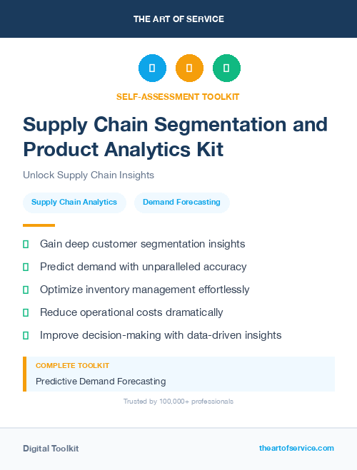 Supply Chain Segmentation and Product Analytics Kit