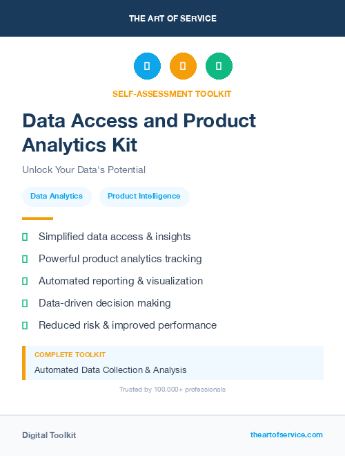 Data Access and Product Analytics Kit