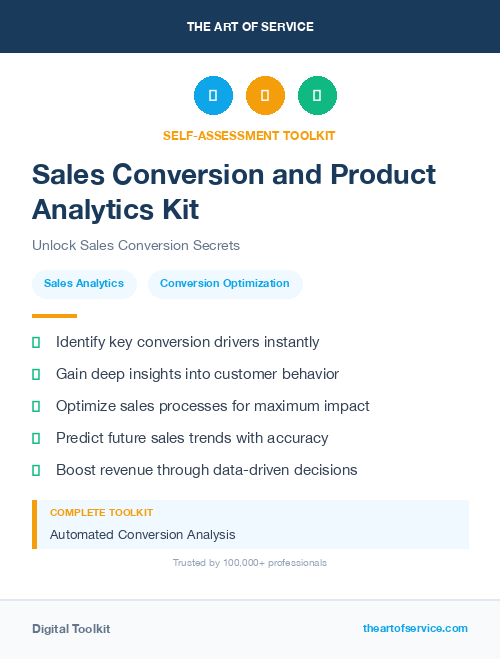 Sales Conversion and Product Analytics Kit