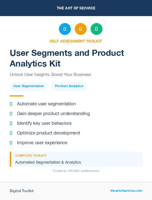 User Segments and Product Analytics Kit