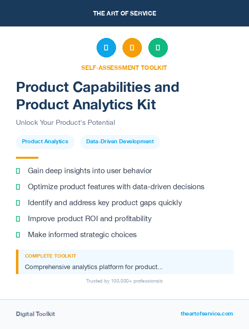Product Capabilities and Product Analytics Kit
