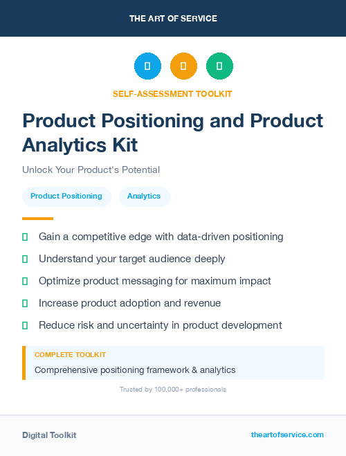 Product Positioning and Product Analytics Kit