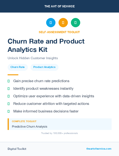 Churn Rate and Product Analytics Kit