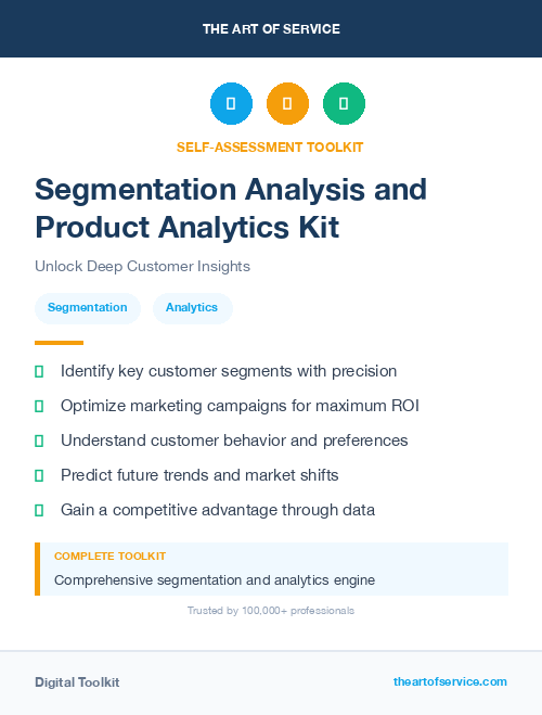 Segmentation Analysis and Product Analytics Kit