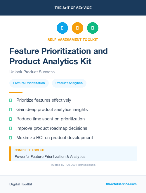 Feature Prioritization and Product Analytics Kit