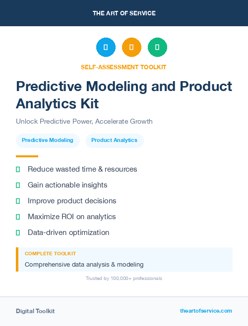 Predictive Modeling and Product Analytics Kit