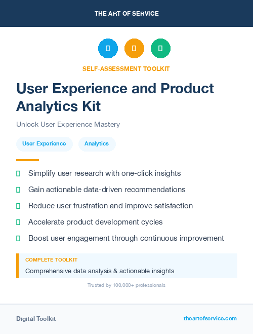 User Experience and Product Analytics Kit
