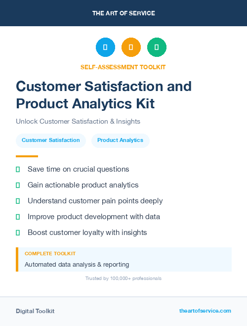 Customer Satisfaction and Product Analytics Kit