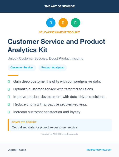 Customer Service and Product Analytics Kit