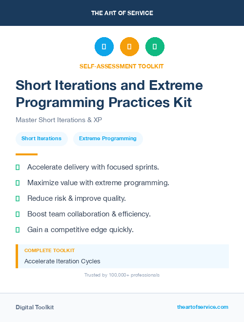 Short Iterations and Extreme Programming Practices Kit