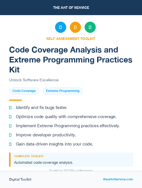 Code Coverage Analysis and Extreme Programming Practices Kit