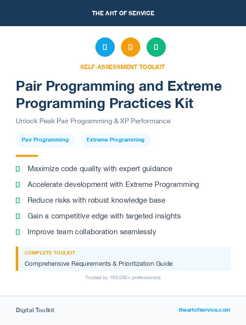 Pair Programming and Extreme Programming Practices Kit