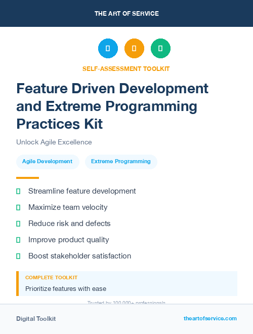 Feature Driven Development and Extreme Programming Practices Kit