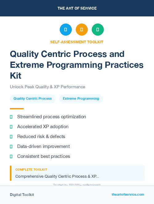 Quality Centric Process and Extreme Programming Practices Kit