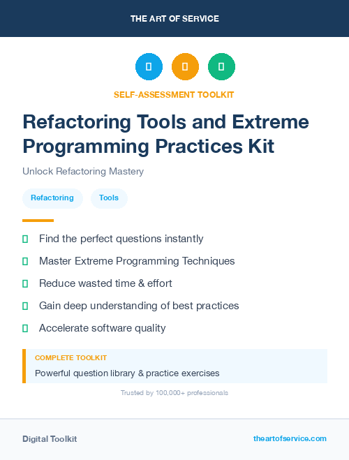 Refactoring Tools and Extreme Programming Practices Kit