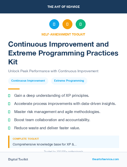 Continuous Improvement and Extreme Programming Practices Kit