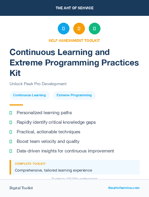 Continuous Learning and Extreme Programming Practices Kit
