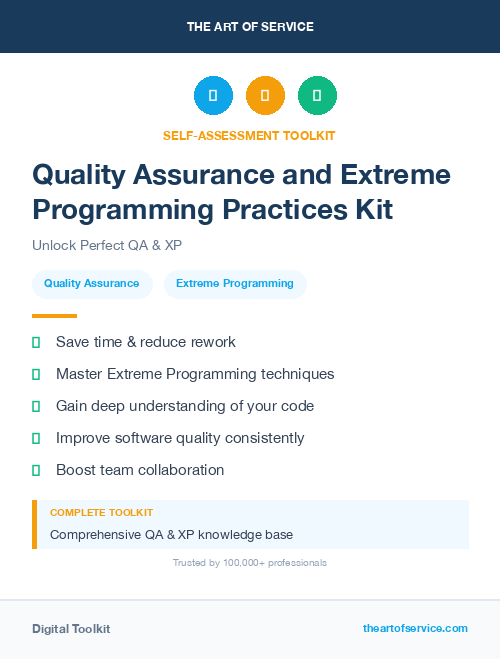 Quality Assurance and Extreme Programming Practices Kit